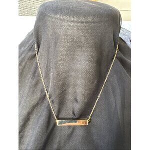 NEW Goldtone Magnet Bar Pendant 19" Chain Statement Necklace Dainty NEW